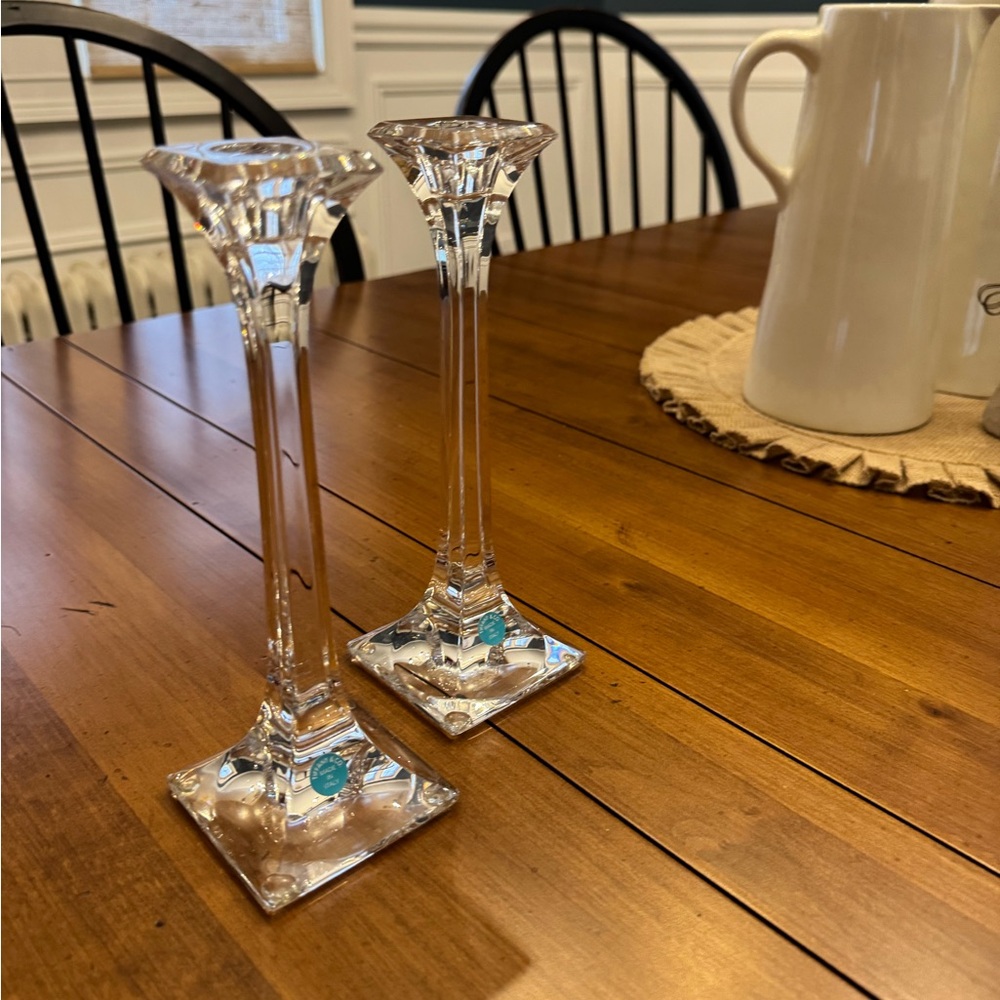 ELEGANT Tiffany & Co. Classic Tapered Candlestick Holders NEW NO BOX